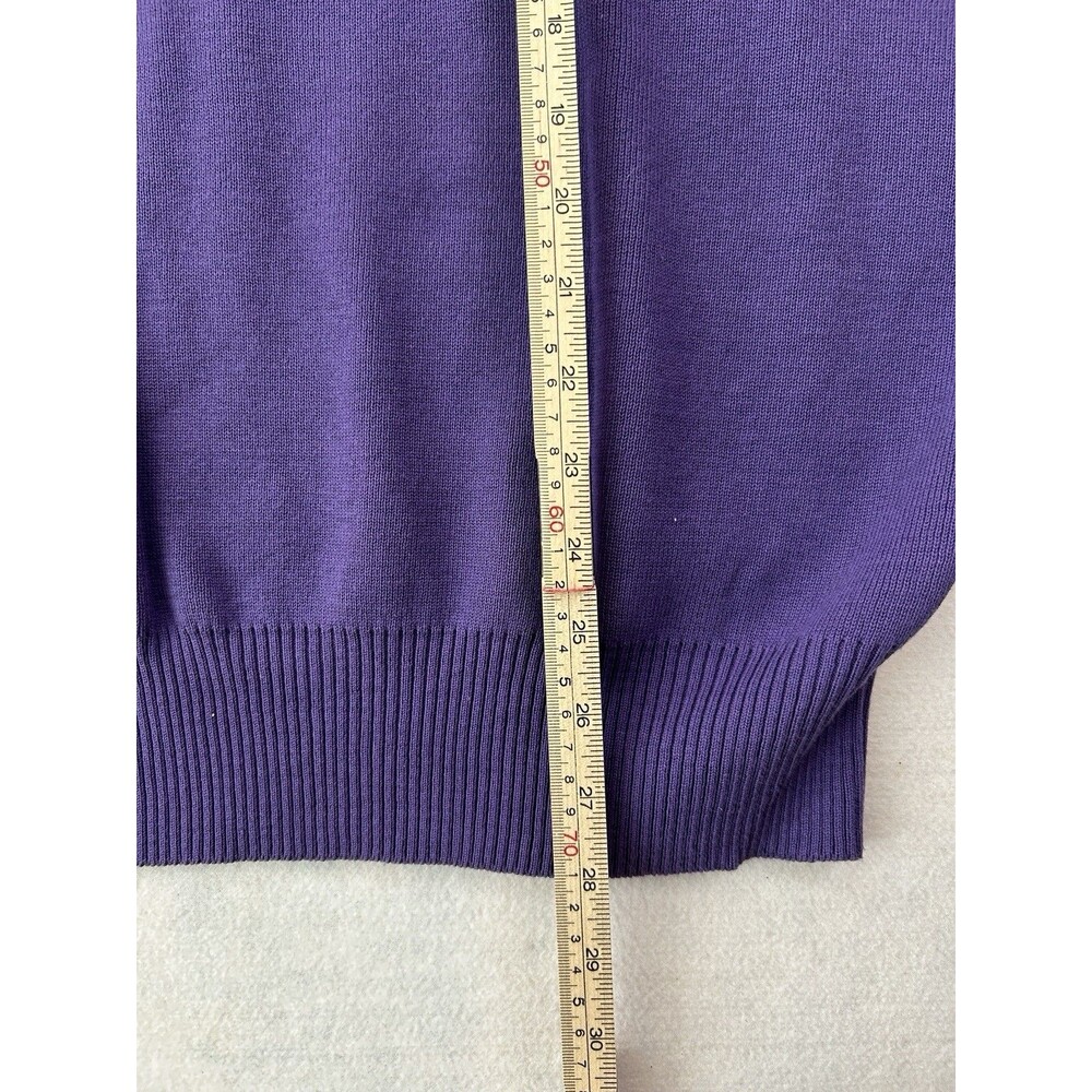 Vintage Nike Clemson Tigers Sweater Vest Mens Large Purple 2003 Cotton Knit Vtg - Picture 5 of 8